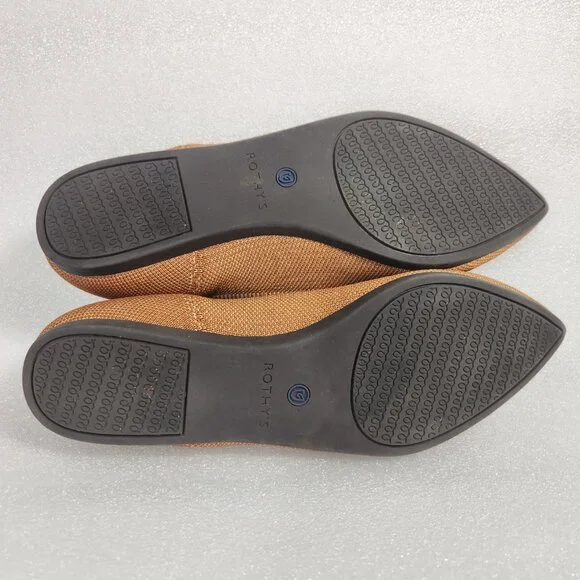 ROTHYS The Point Ballet Flat In Fawn Size W7.5 - Picture 8 of 13